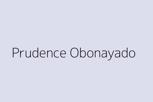 Prudence Obonayado 